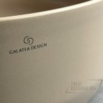      Galatea Design Bulat Umywalka stawiana na blat ∅39 cm z korkiem klik-klak Cappuccino matt/Beżowy mat GD112DTMC TRANSPORT GRATIS!! W MAGAZYNIE!!