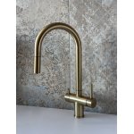   Galatea Design Circla Bateria kuchenna z podłączeniem do wody filtrowanej brushed gold GDF118BRG W MAGAZYNIE!!