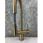   Galatea Design Circla Bateria kuchenna z podłączeniem do wody filtrowanej brushed gold GDF118BRG W MAGAZYNIE!!