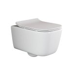       Galatea Design Empat Miska WC wisząca bezrantowa z deską wolnoopadającą 51x35 cm White/biała połysk GDB2341GW W MAGAZYNIE!!