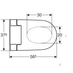 Geberit AquaClean Alba Miska bezrantowa 56,5x37,5 z funkcją bidetu z deską wolnoopadającą biała 146.350.01.1