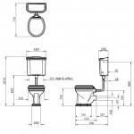 Gentry Home Balasani spłuczka niska do miski stojącej biała 4006