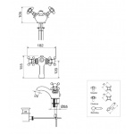 Gentry Home Berkeley bateria umywalkowa chrom 8343