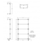 Gentry Home Green Park 3 Grzejnik 67,5x157,5 cm Chrom 9102