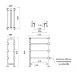 Gentry Home Park Lane grzejnik 57,5x87 cm chrom 9082