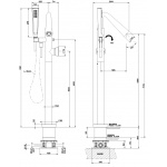 Gessi Cono Bateria Wannowa Wolnostojąca Podtynkowa chrom 45028.031 / 45028031