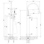 Gessi Goccia Bateria wannowa wolnostojąca podtynkowa Chrom 24978.031 / 24978031