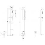 Gessi Goccia Zestaw Prysznicowy Naścienny chrom 33642.031 / 33642031