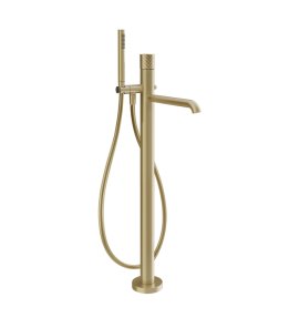 Gessi Habito Bateria wannowa ze słuchawką i wężem element zewnętrzny brass brushed PVD 70128.727