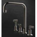  Gessi Inciso Bateria kuchenna z wyciąganą wylewką black metal brushed 58703.707