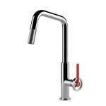 Gessi Officine V Bateria kuchenna z obrotową i wyciąganą wylewką Chrom 60203.031