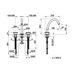 Gessi Origini Bateria umywalkowa 3-otworowa Chrom 66014.031