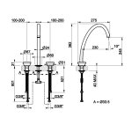 Gessi Origini Bateria umywalkowa 3-otworowa Chrom 66016.031