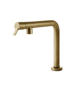 Gessi SU&GIU Bateria kuchenna jednouchwytowa 1-otworowa brushed gold 60071.716