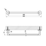 Gessi Tondo Wieszak na ręczniki 450 mm Chrom 63700.031