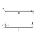 Gessi Tondo Wieszak na ręczniki 600 mm Chrom 63703.031