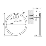 Gessi Tondo Wieszak na ręcznik ścienny okrągły Chrom 63709.031