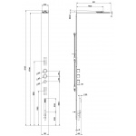 Gessi Tremillimetri Zestaw natryskowy termostatyczny podtynkowy mirror steel 39821.238 / 39821238