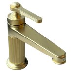 Gessi Venti20 Bateria umywalkowa jednootworowa bez korka brushed brass pvd 65002.727