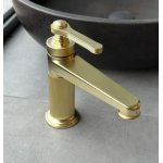 Gessi Venti20 Bateria umywalkowa jednootworowa bez korka brushed brass pvd 65002.727