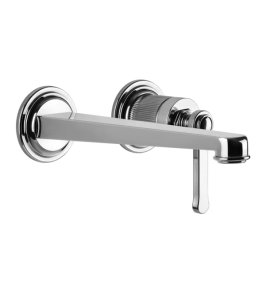 Gessi Venti20 Bateria umywalkowa ścienna z wylewką 21,5 cm element zewnętrzny chrom 65089.031