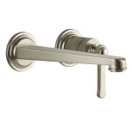 Gessi Venti20 Bateria umywalkowa ścienna z wylewką 21,5 cm element zewnętrzny finox brushed nickel 65089.149