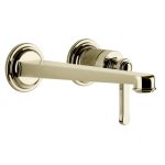 Gessi Venti20 Bateria umywalkowa ścienna z wylewką 21,5 cm element zewnętrzny brass pvd 65089.710