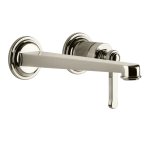 Gessi Venti20 Bateria umywalkowa ścienna z wylewką 21,5 cm element zewnętrzny nickel pvd 65089.720