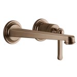 Gessi Venti20 Bateria umywalkowa ścienna z wylewką 21,5 cm element zewnętrzny copper brushed pvd 65089.708