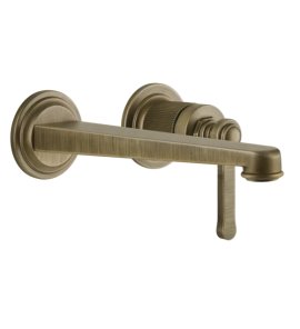 Gessi Venti20 Bateria umywalkowa ścienna z wylewką 21,5 cm element zewnętrzny antique brass 65089.713