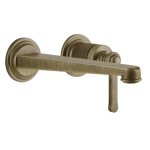 Gessi Venti20 Bateria umywalkowa ścienna z wylewką 21,5 cm element zewnętrzny antique brass 65089.713