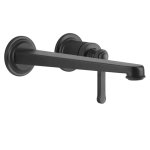 Gessi Venti20 Bateria umywalkowa ścienna z wylewką 25,6 cm element zewnętrzny matte black 65088.299