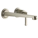 Gessi Venti20 Bateria umywalkowa ścienna z wylewką 25,6 cm element zewnętrzny finox brushed nickel 65088.149