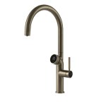 Gessi Vita Bateria zlewozmywakowa jednouchwytowa hot/cold finox brushed nickel 60720.149