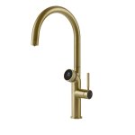 Gessi Vita Bateria zlewozmywakowa jednouchwytowa hot/cold brass brushed 60720.727