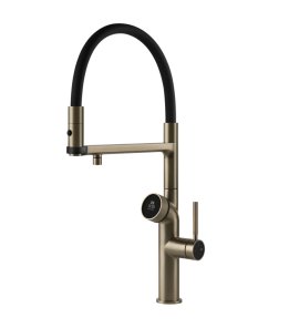 Gessi Vita Bateria zlewozmywakowa jednouchwytowa hot/cold finox brushed nickel 60722.149