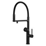 Gessi Vita Bateria zlewozmywakowa jednouchwytowa hot/cold matte black 60722.299