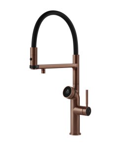 Gessi Vita Bateria zlewozmywakowa jednouchwytowa hot/cold copper brushed 60722.708