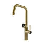 Gessi Vita Bateria zlewozmywakowa jednouchwytowa hot/cold brass brushed 60721.727