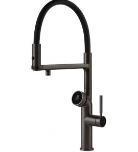   Gessi Vita Bateria zlewozmywakowa jednouchwytowa black metal brushed 60722.707/COLD W MAGAZYNIE!!