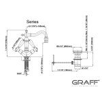 Graff Adley Bateria bidetowa jednootworowa z korkiem Chrom E-2562-LC1