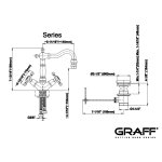 Graff Adley Bateria bidetowa jednootworowa z korkiem Chrom E-2562-C2