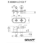 Graff Adley Bateria prysznicowa termostatyczna 2-uchwytowa podtynkowa - element zewnętrzny Chrom E-8086H-LC1C2-T