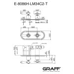 Graff Adley Bateria prysznicowa termostatyczna 2-uchwytowa podtynkowa - element zewnętrzny Chrom E-8086H-LM34C2-T
