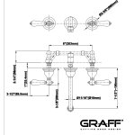 Graff Adley Bateria umywalkowa 3-otworowa podtynkowa 190 mm - element zewnętrzny Chrom E-2530-LM34-T