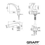 Graff Ametis Bateria umywalkowa jednouchwytowa z LED Chrom E-6401-LM43