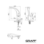 Graff Ametis Bateria umywalkowa jednouchwytowa wysoka Chrom E-6405-LM43