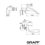 Graff Ametis Bateria umywalkowa podtynkowa z LED - element zewnętrzny Chrom E-6440-LM43-T