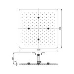 Graff Aqua-Sense Deszczownica prysznicowa 500x500 mm sufitowa Polerowana stal E-8235-PS