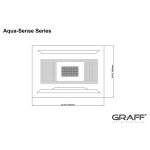 Graff Aqua-Sense Deszczownica prysznicowa 572x425 mm sufitowa z LED  Polerowana stal E-8221-PS